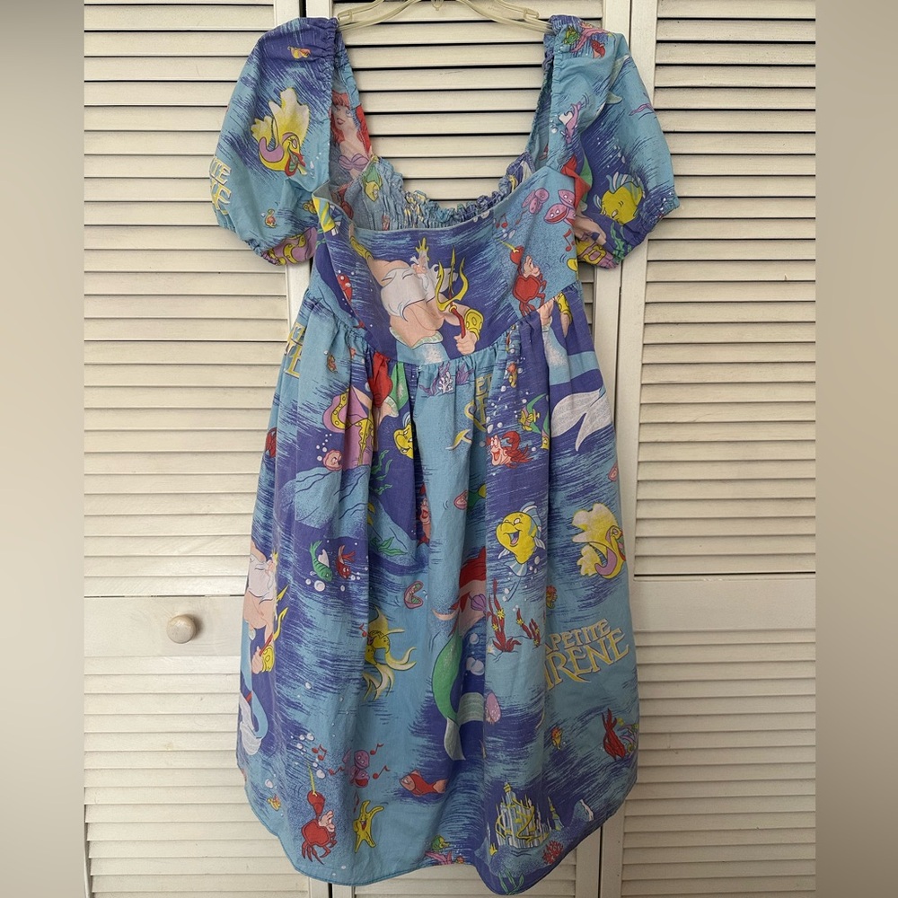 Little mermaid puff sleeve dress L/XL